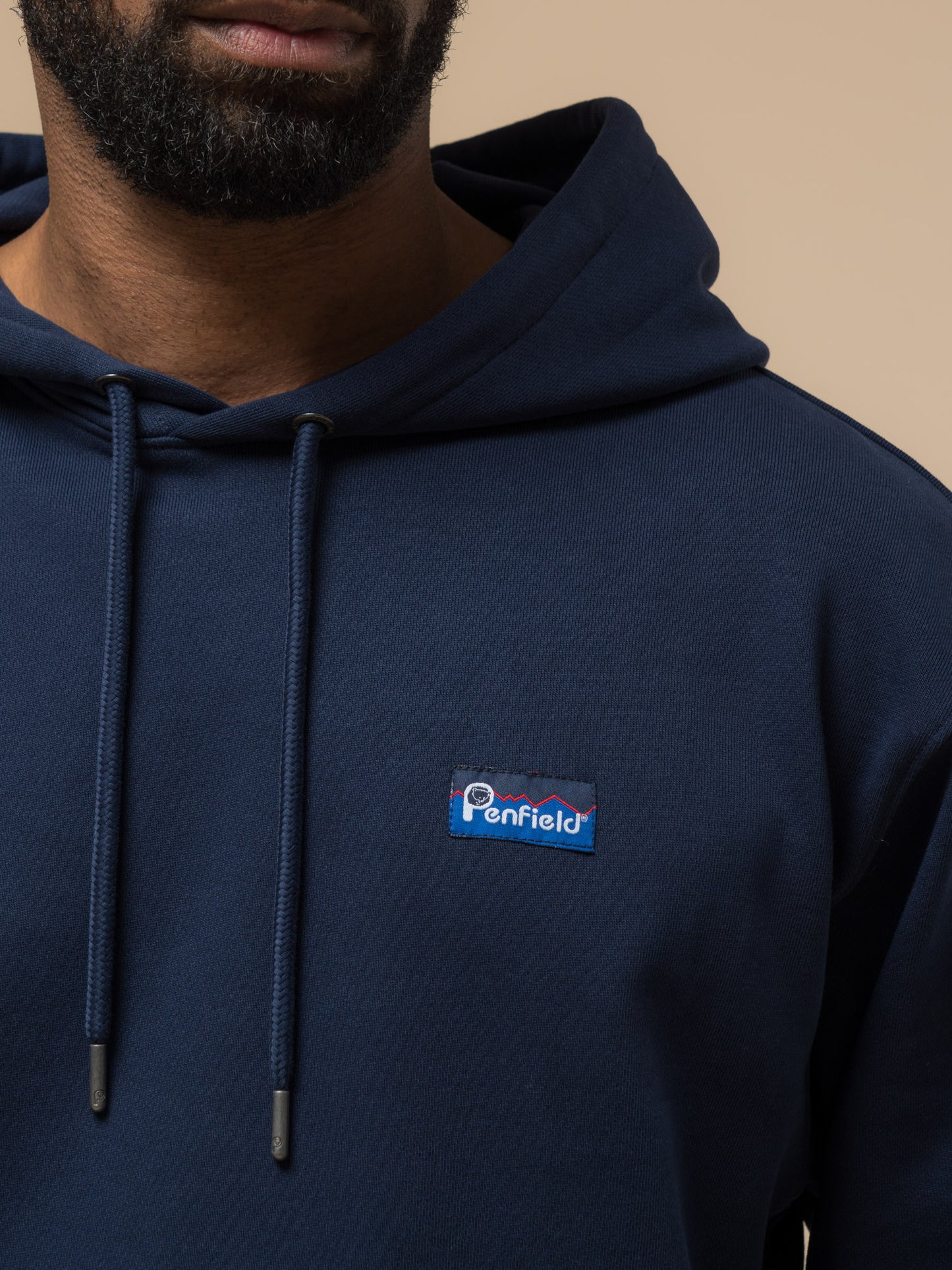 Penfield Mens Original Logo Hoodie in Navy Blue