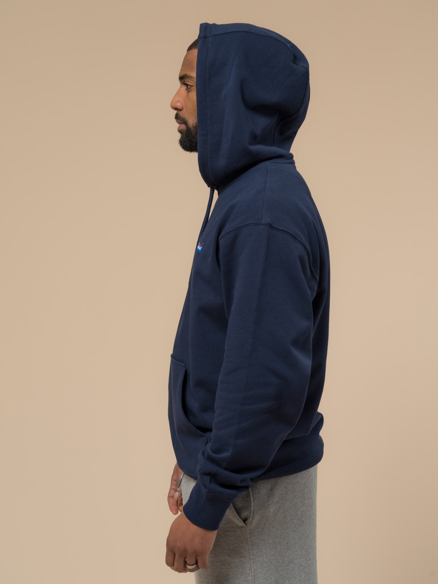 Penfield Mens Original Logo Hoodie in Navy Blue