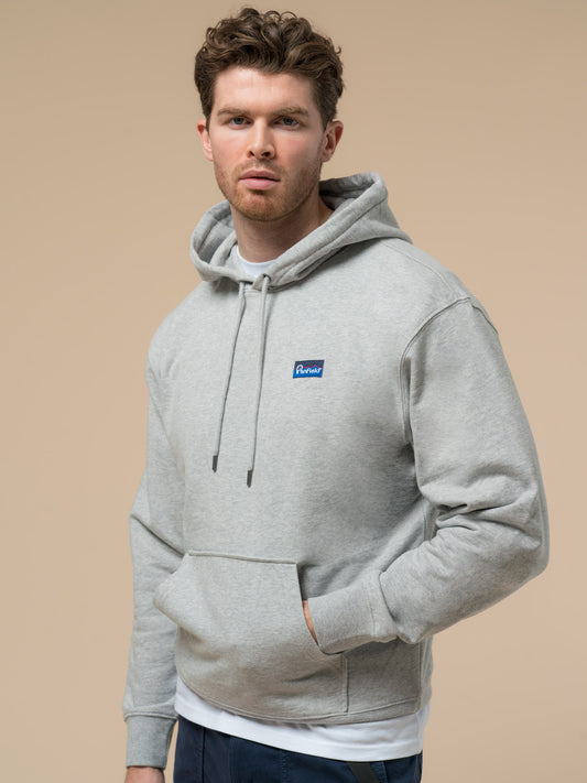 Penfield Mens Original Logo Hoodie in Athletic Grey Heather
