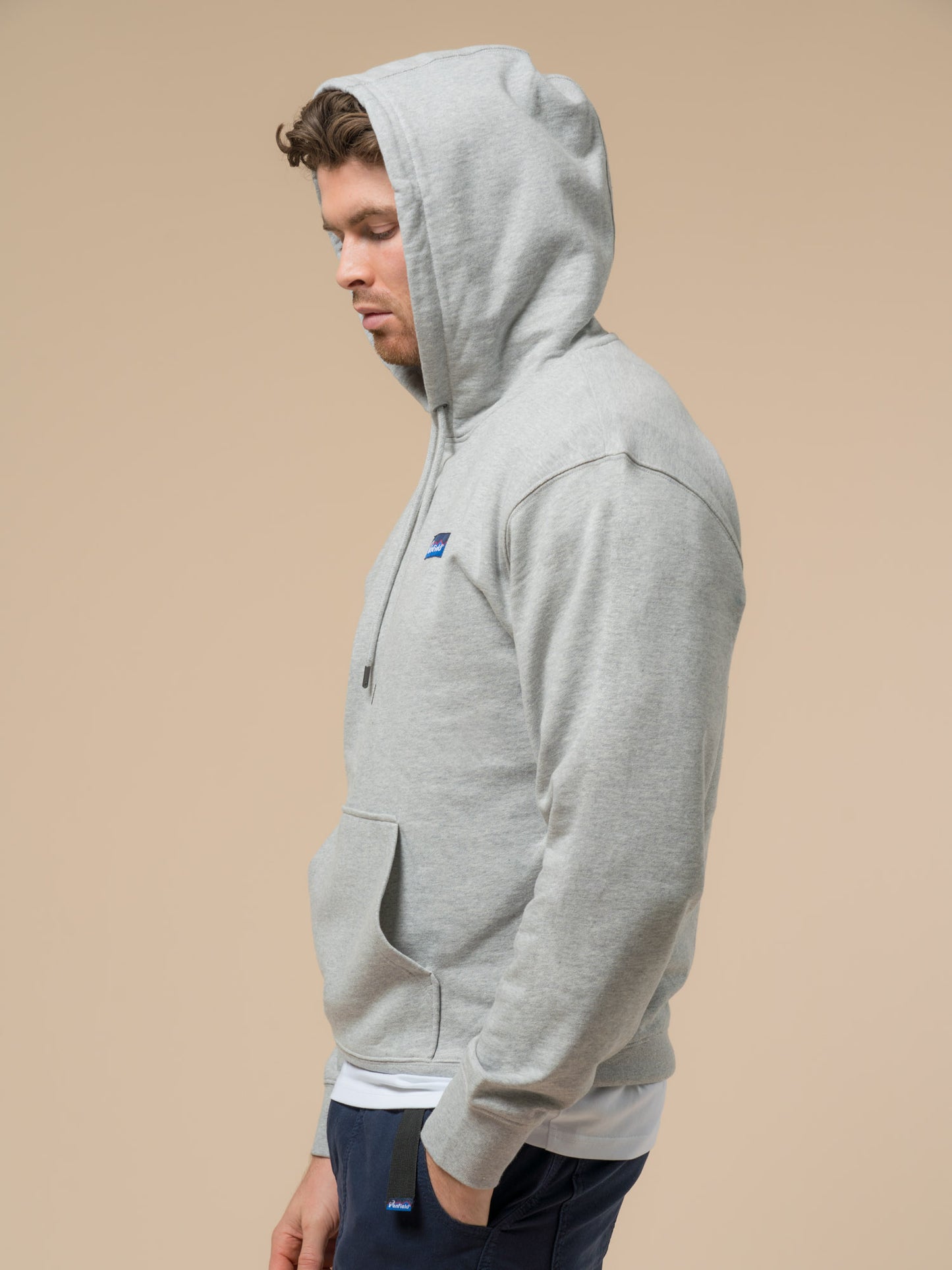 Penfield Mens Original Logo Hoodie in Athletic Grey Heather