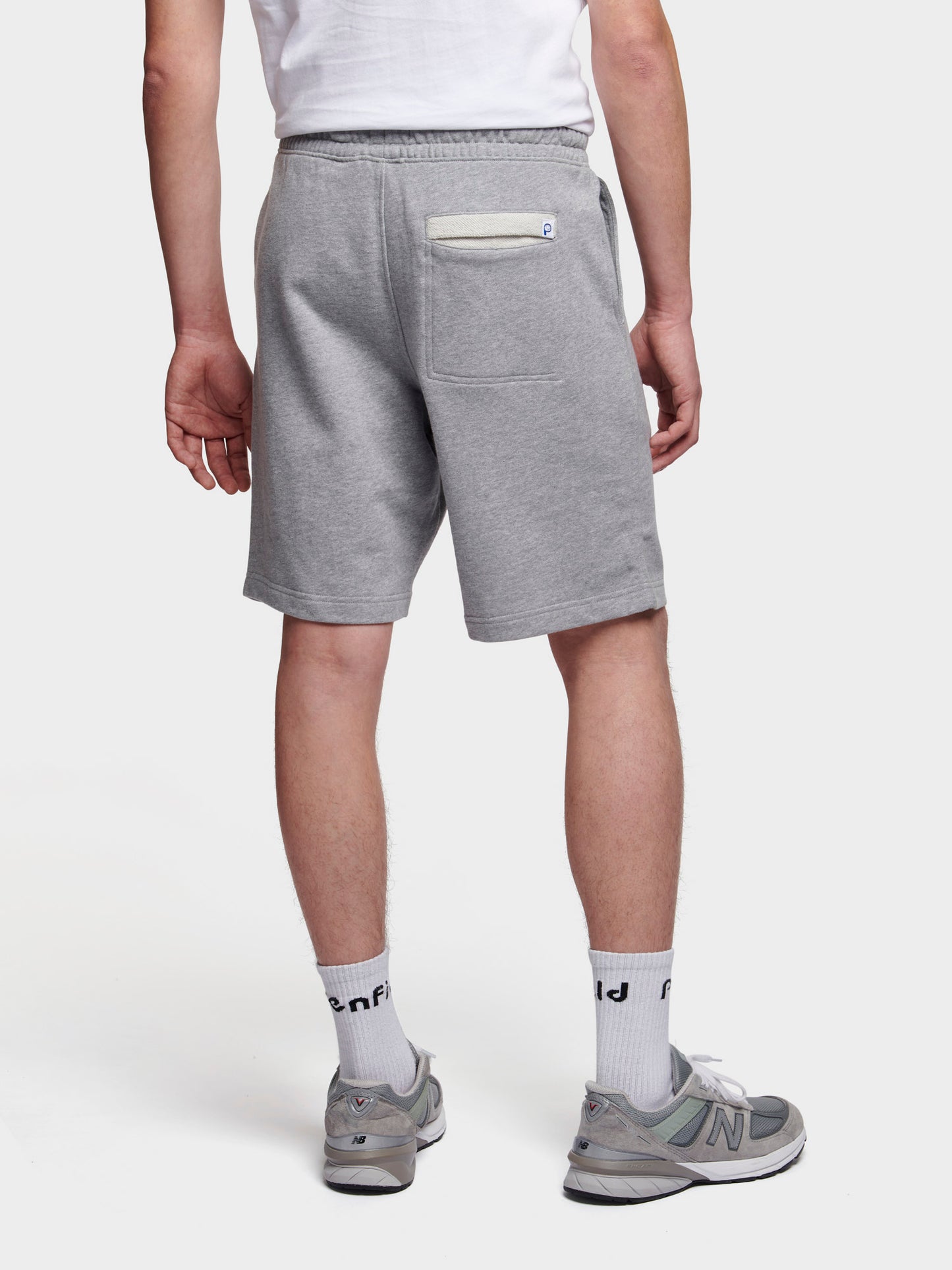 Penfield Mens Original Logo Sweat Short in Athletic Grey Heather