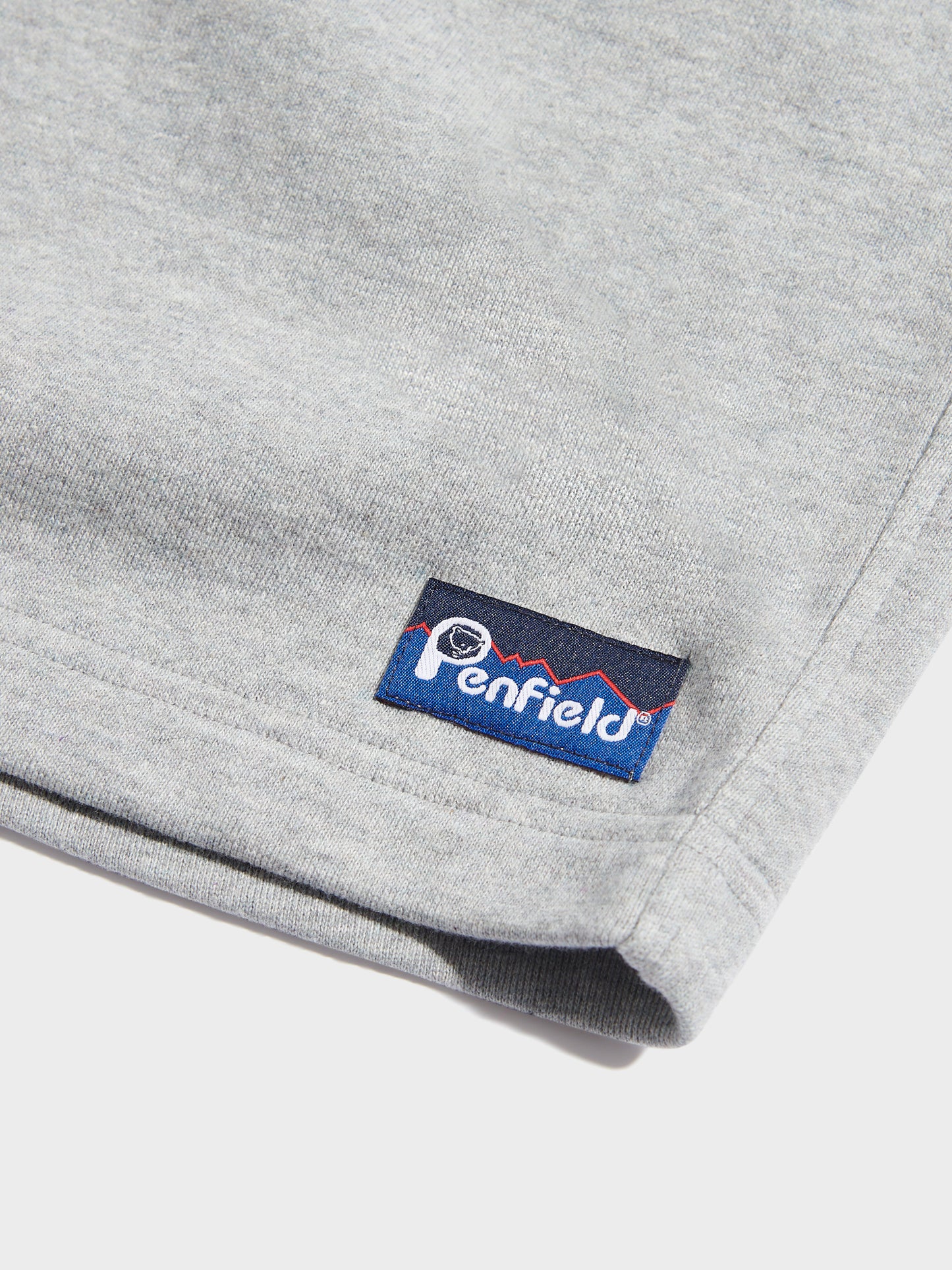 Penfield Mens Original Logo Sweat Short in Athletic Grey Heather