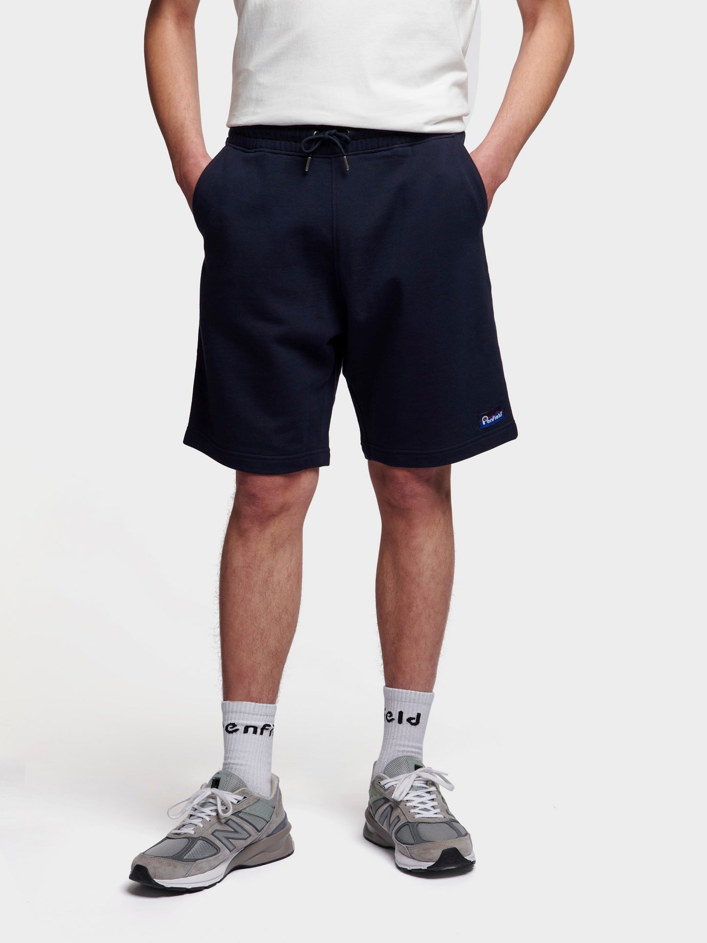 Penfield Mens Original Logo Sweat Short in Sky Captain