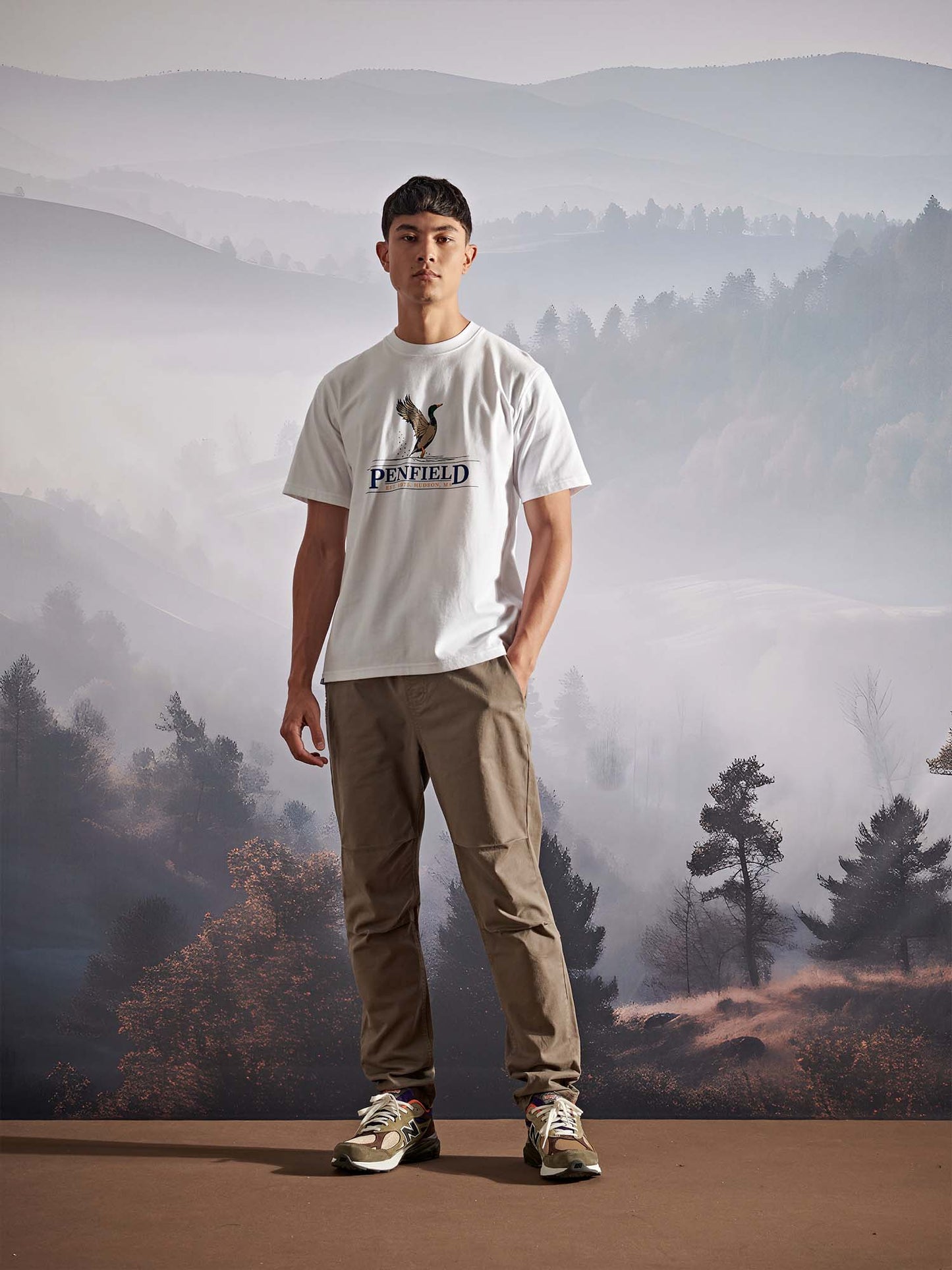 Penfield Mens Regal Mallard T-Shirt in Bright White