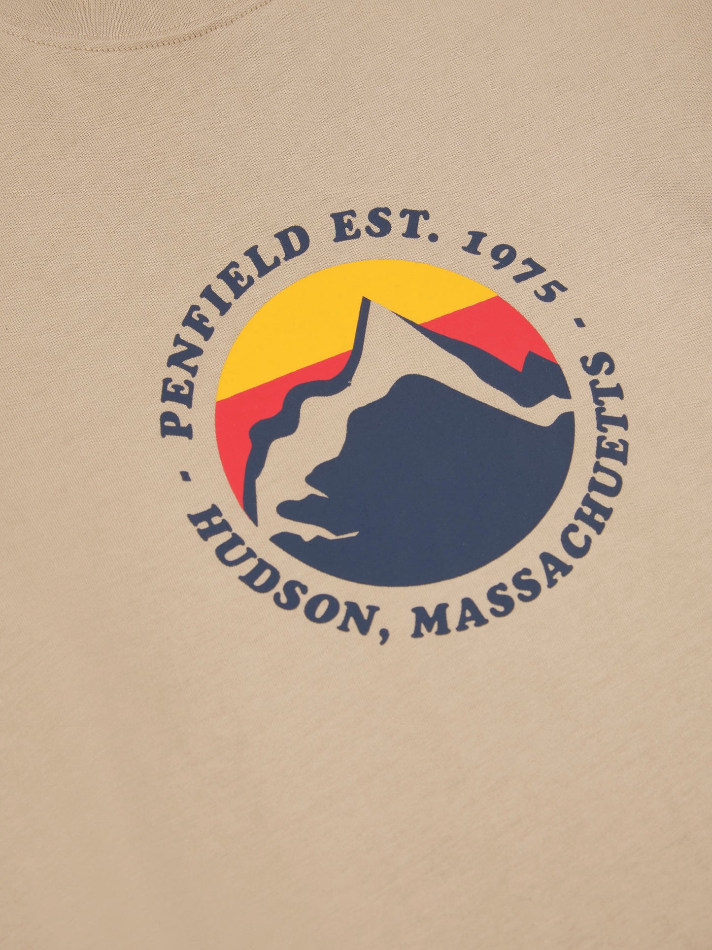 Penfield Mens Circle Mountain T-Shirt in Chinchilla