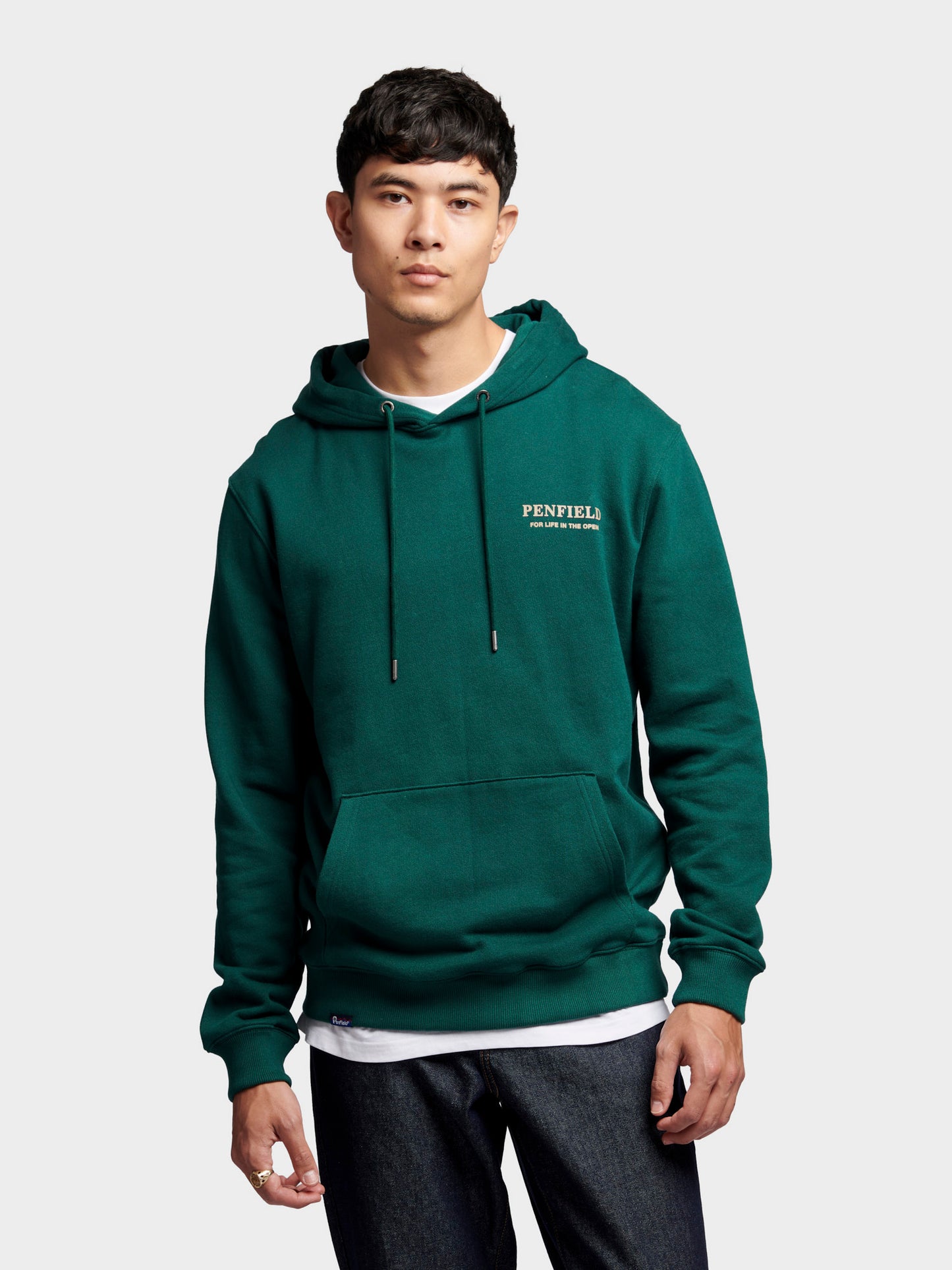 Penfield Mens Black Bear Hoodie in June Bug