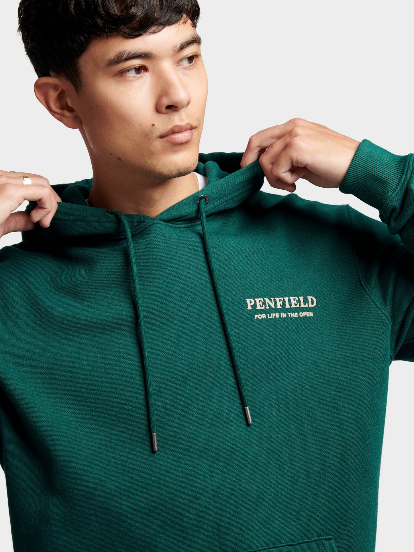 Penfield Mens Black Bear Hoodie in June Bug