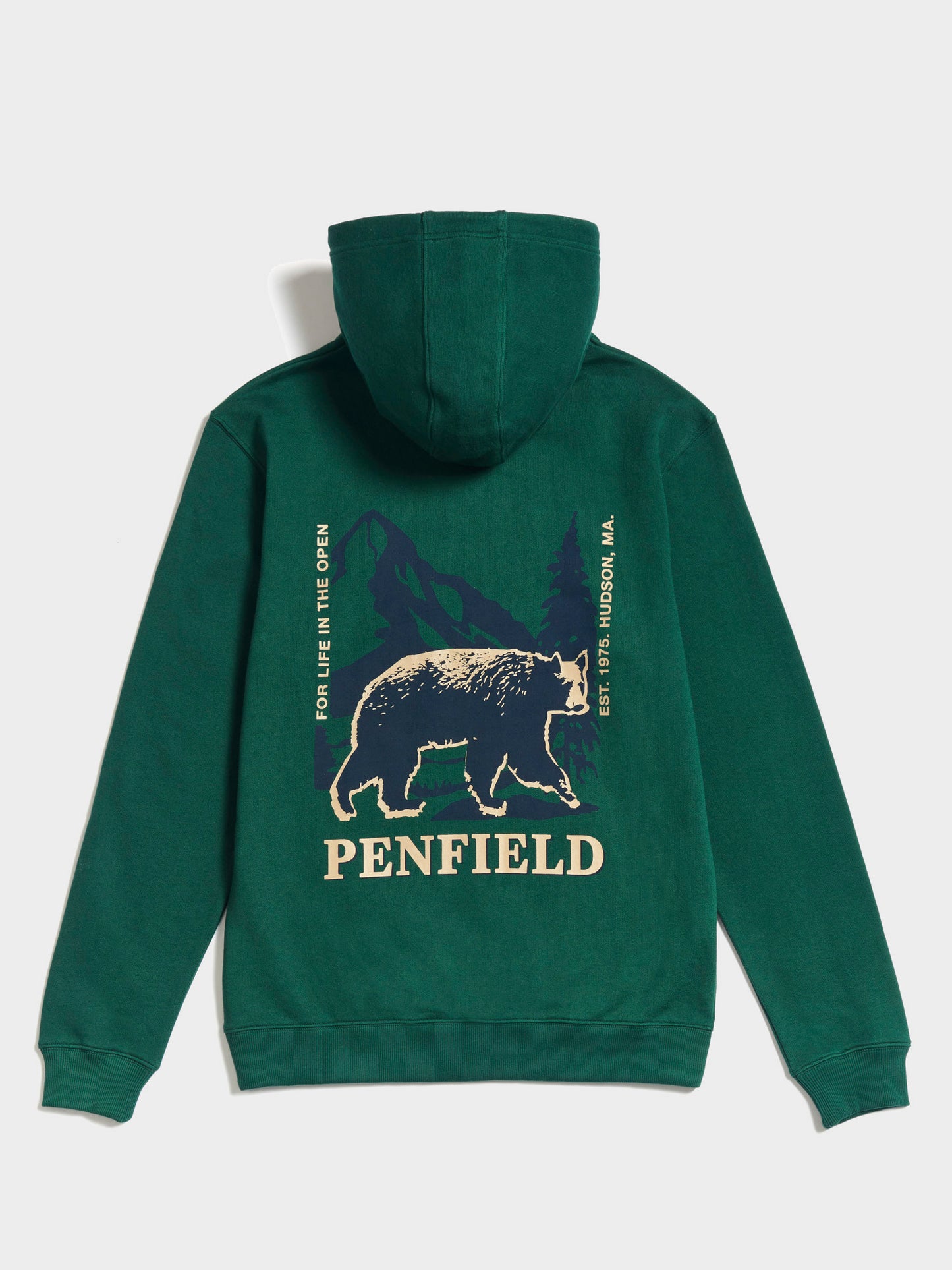 Penfield Mens Black Bear Hoodie in June Bug