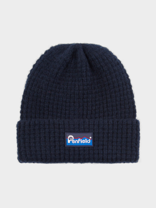 Penfield Mens Waffle Beanie in Navy Blue