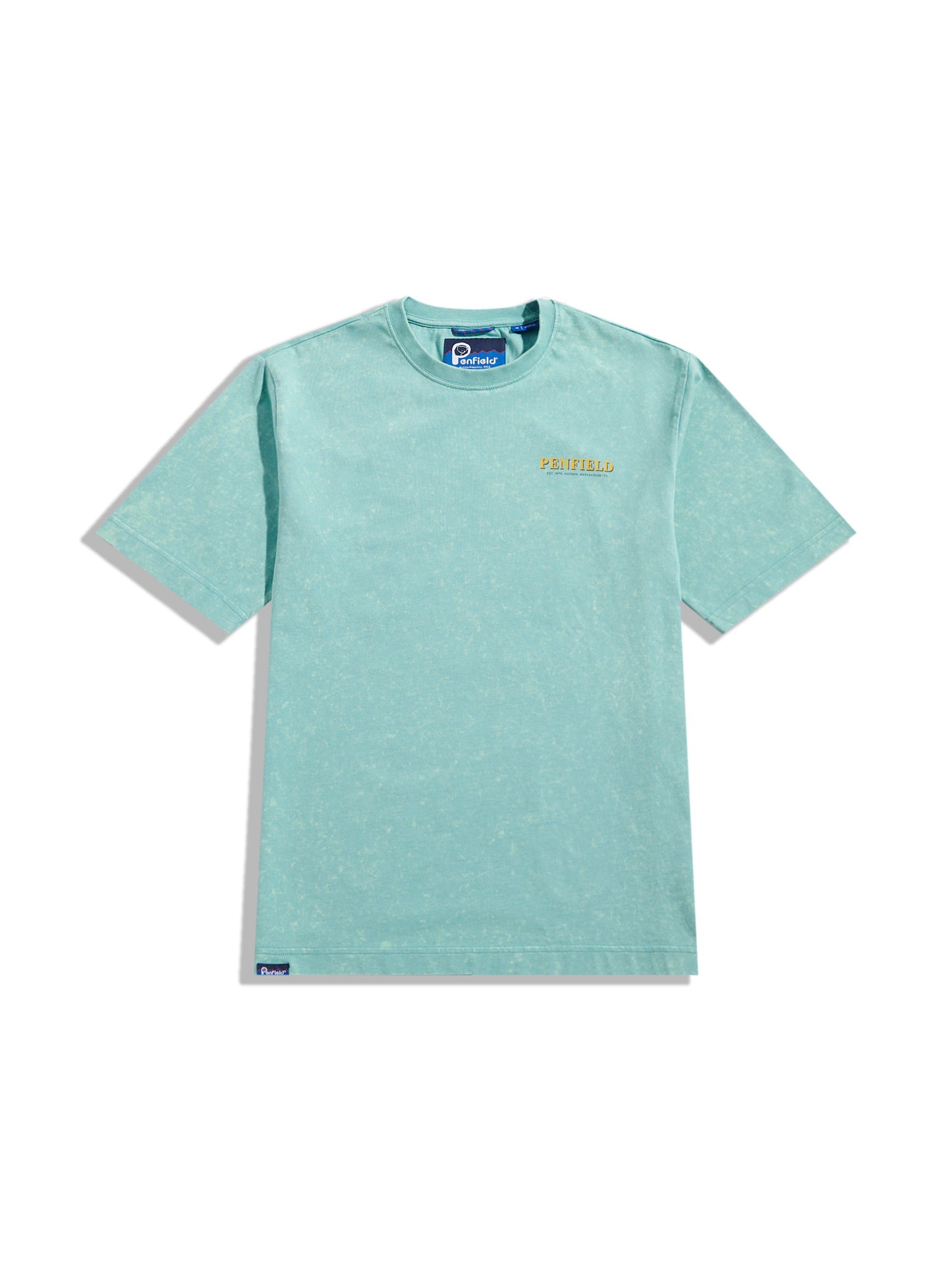 Penfield Mens Whale Scene T-Shirt in Dusty Turquoise