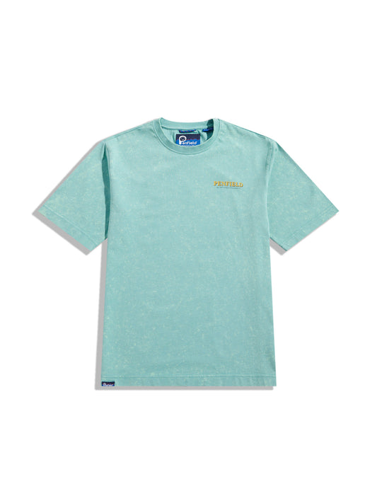 Penfield Mens Whale Scene T-Shirt in Dusty Turquoise
