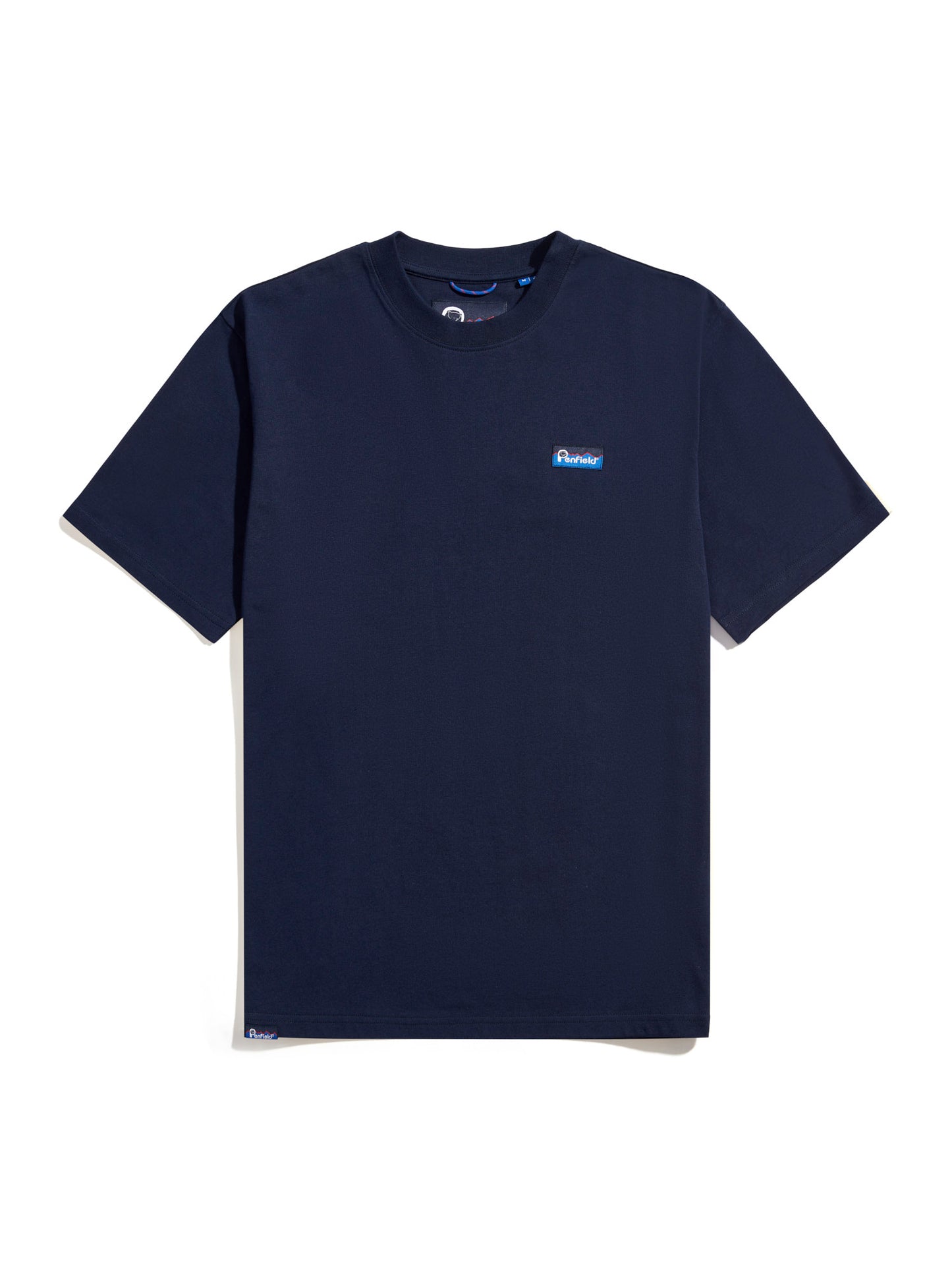 Penfield Mens Fishing Bear T-Shirt in Navy Blue