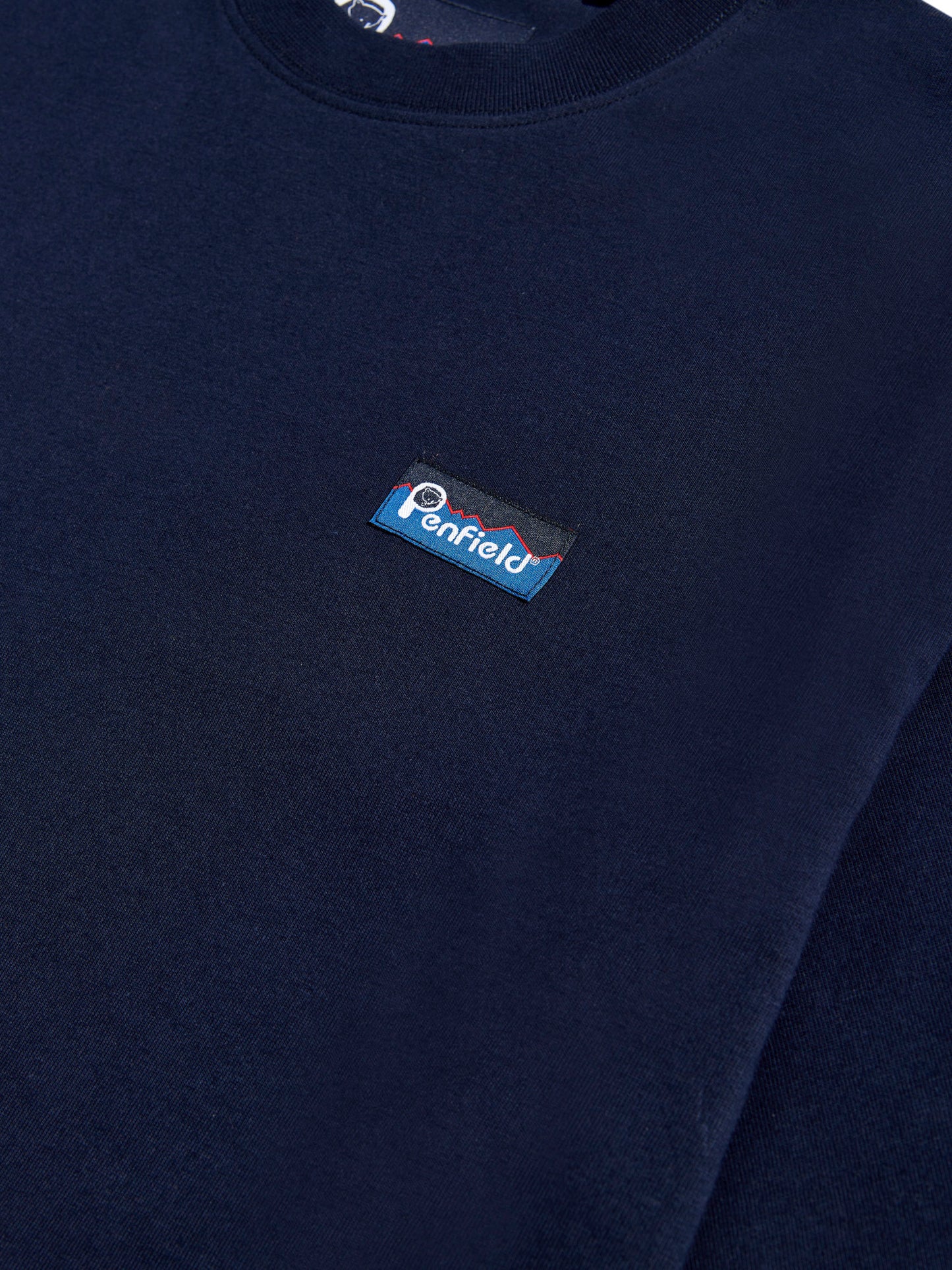 Penfield Mens Fishing Bear T-Shirt in Navy Blue