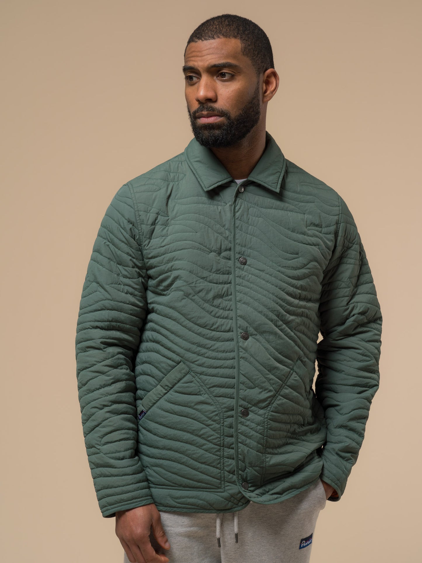 Penfield Mens Cahoon Quilted Jacket in Dark Forest