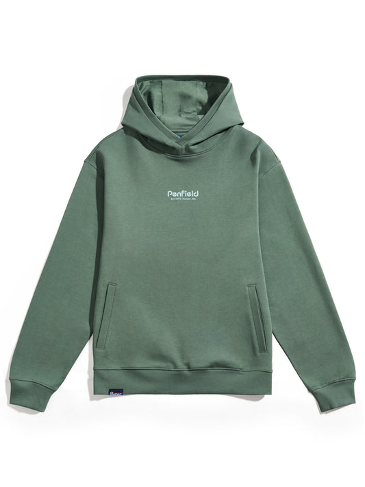 Penfield Mens Circle Landscape Hoodie in Dark Forest