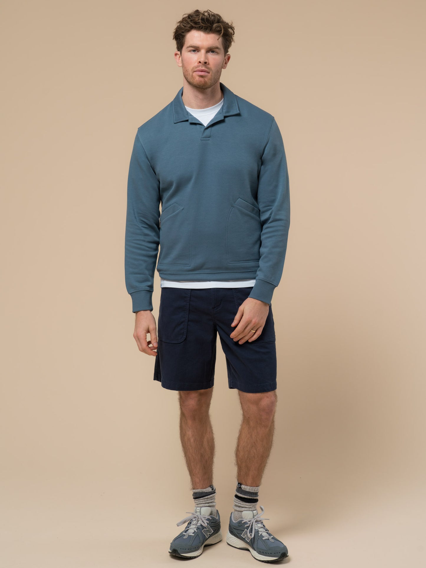 Penfield Mens Cahoon Rugby Shirt in Blue Fusion