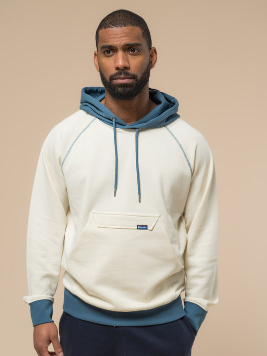 Penfield Mens Pac Jac Sweat Hoodie in Vanilla Ice