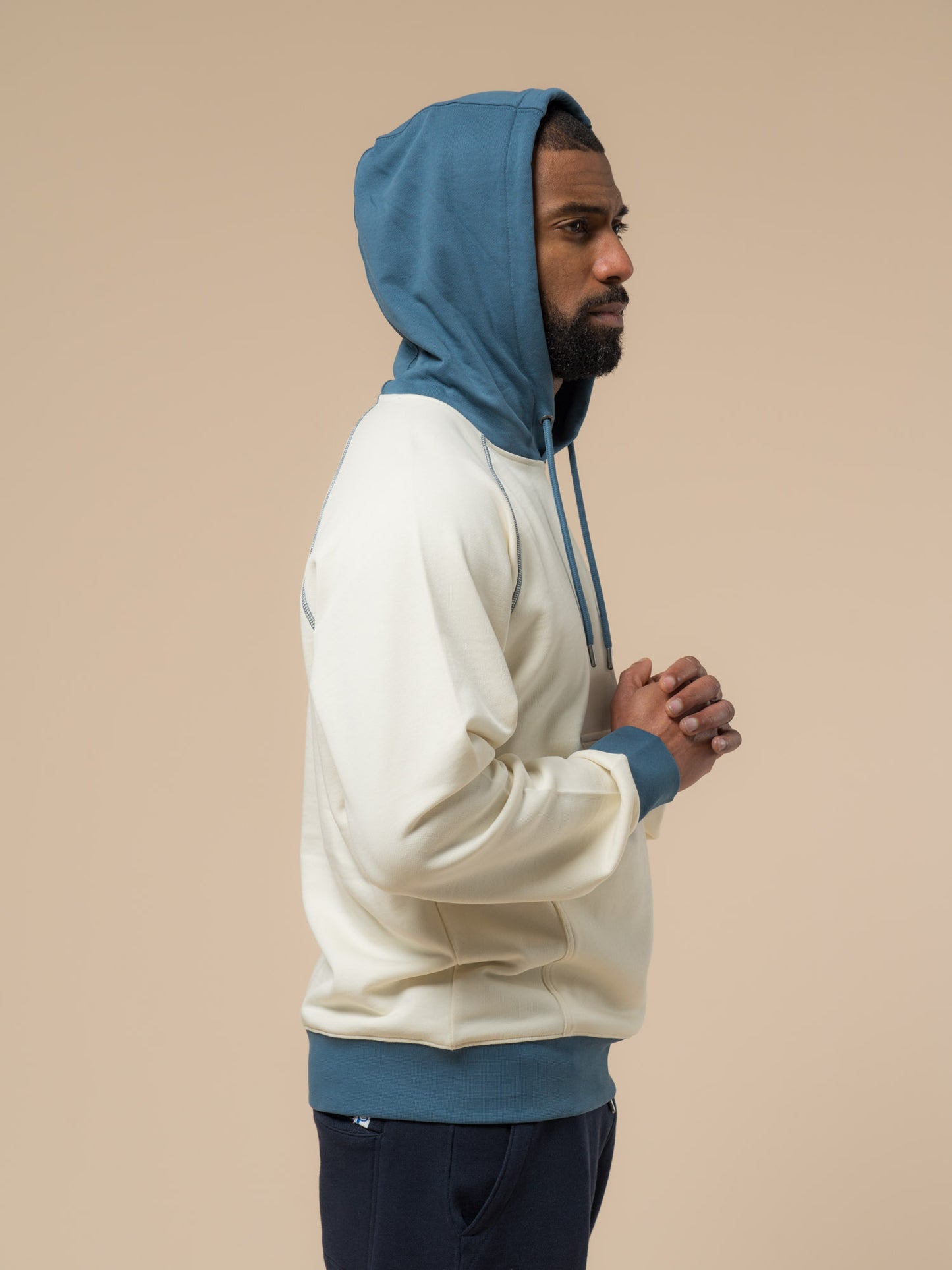 Penfield Mens Pac Jac Sweat Hoodie in Vanilla Ice