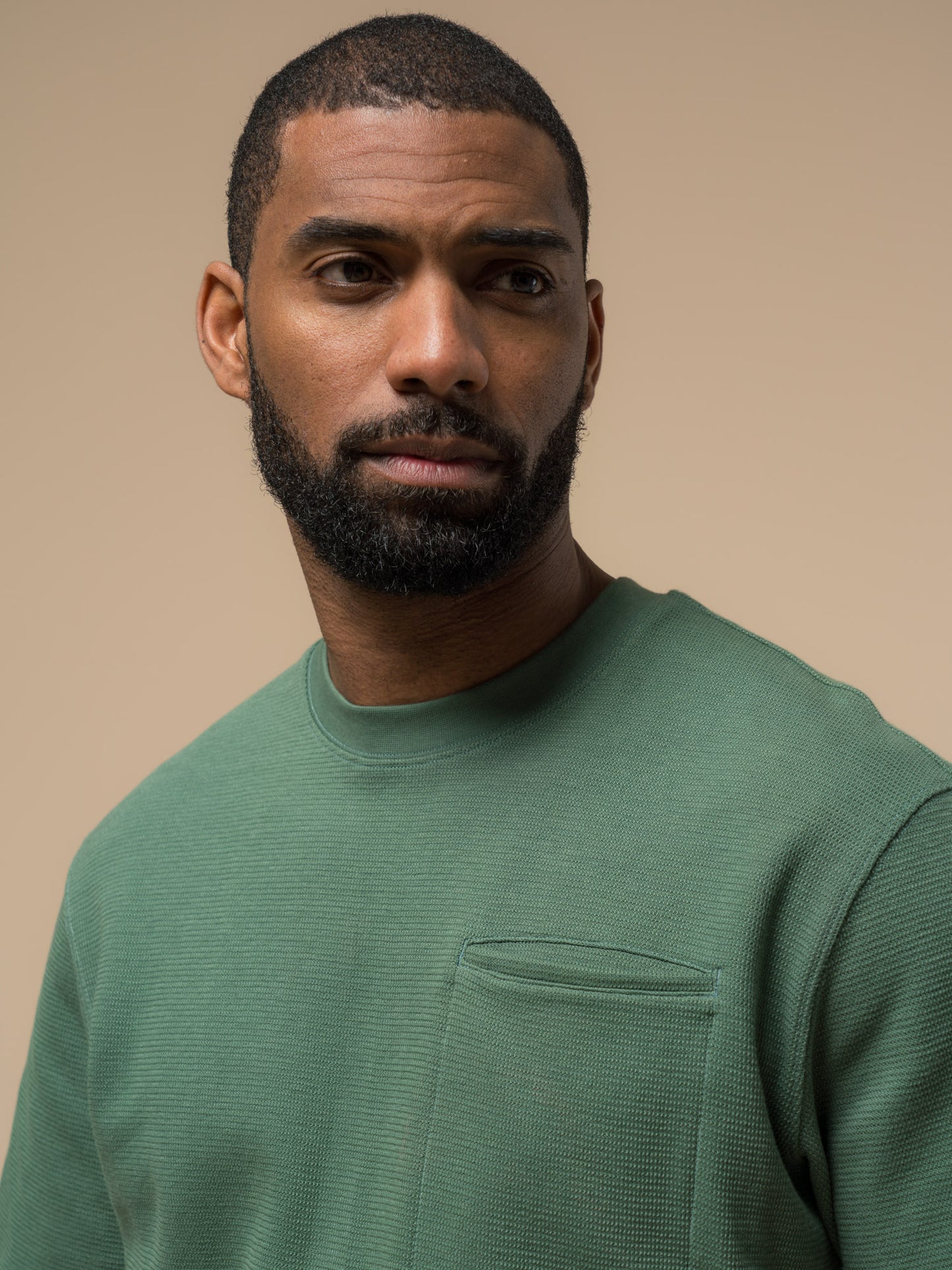 Penfield Mens Pocket Double Rib T-Shirt in Dark Forest