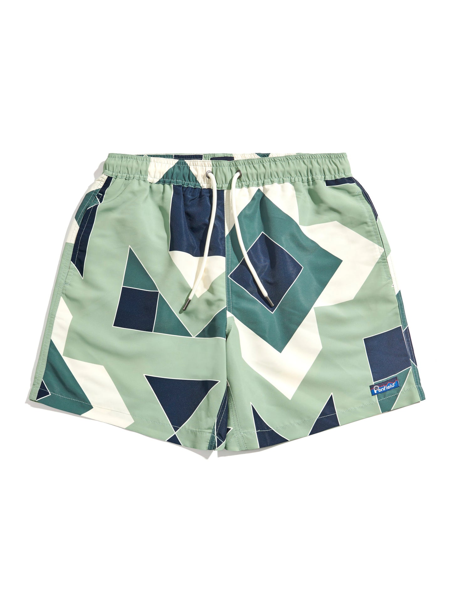 Penfield Mens Eldridge Print Packable Swim Shorts in Mistletoe