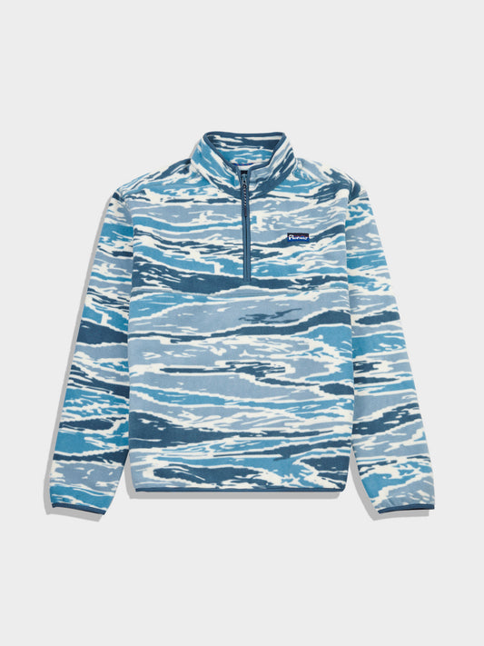 Bay Jacquard Microfleece ¼ Zip in Blue Fusion