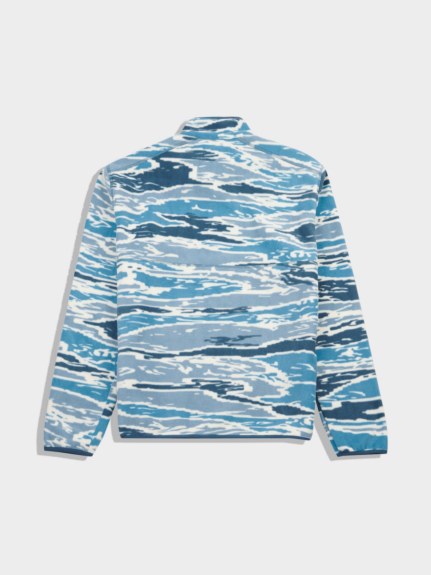 Bay Jacquard Microfleece ¼ Zip in Blue Fusion