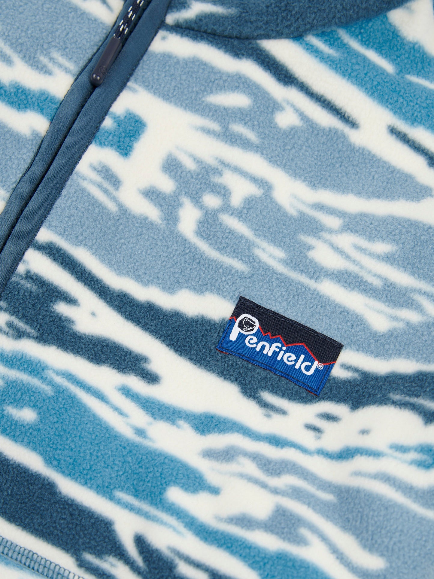 Bay Jacquard Microfleece ¼ Zip in Blue Fusion