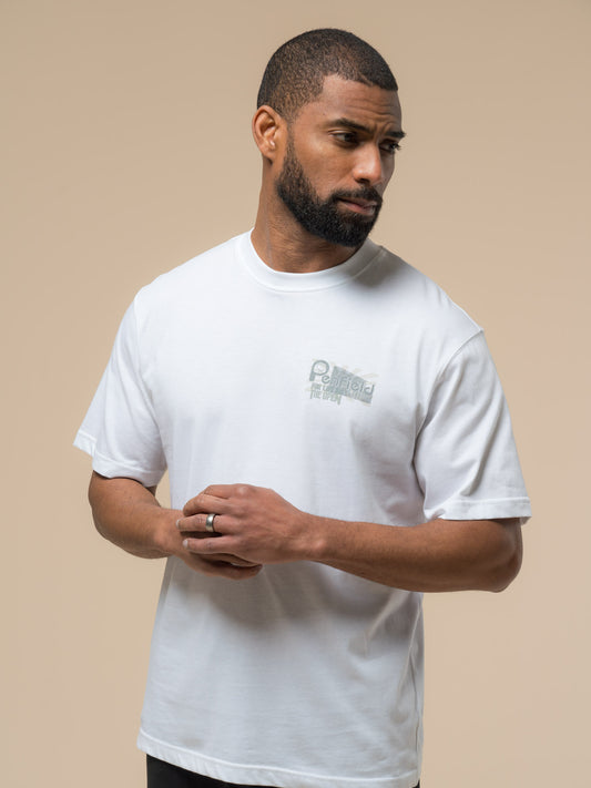 Penfield Mens 50th Anniversary Photo Print T-Shirt in Bright White