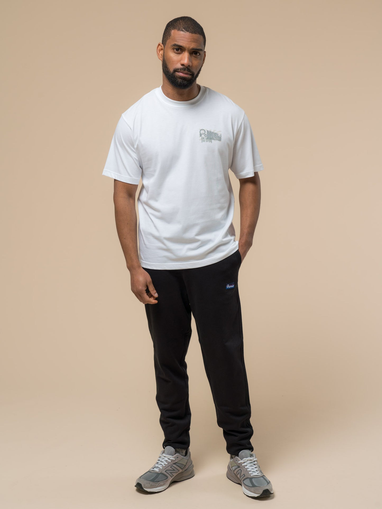 Penfield Mens 50th Anniversary Photo Print T-Shirt in Bright White