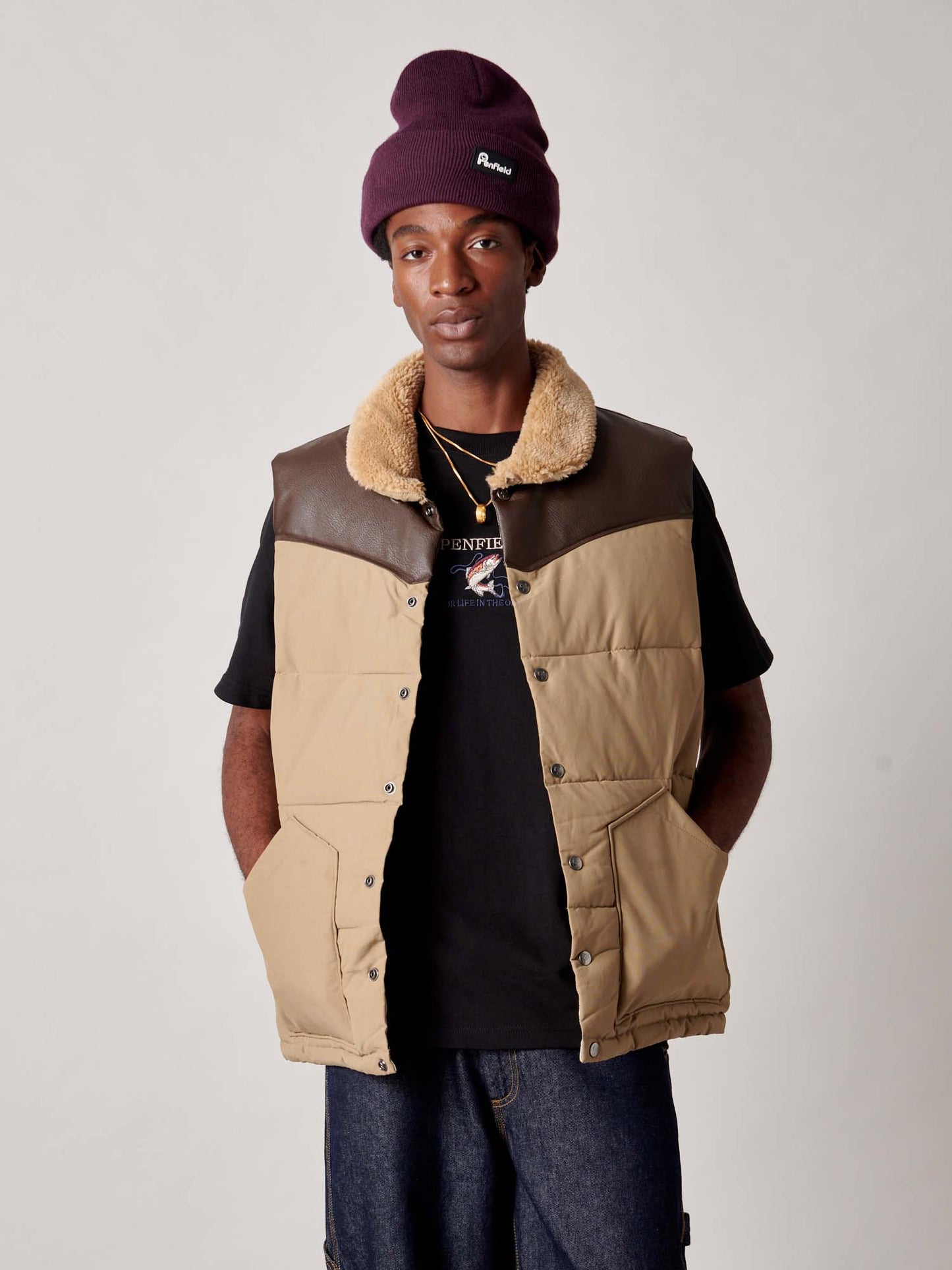 Rockwool Vest in Lead Gray