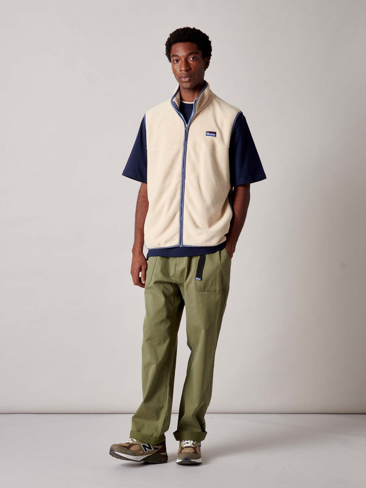 Graylock Fleece Vest in Brown Rice