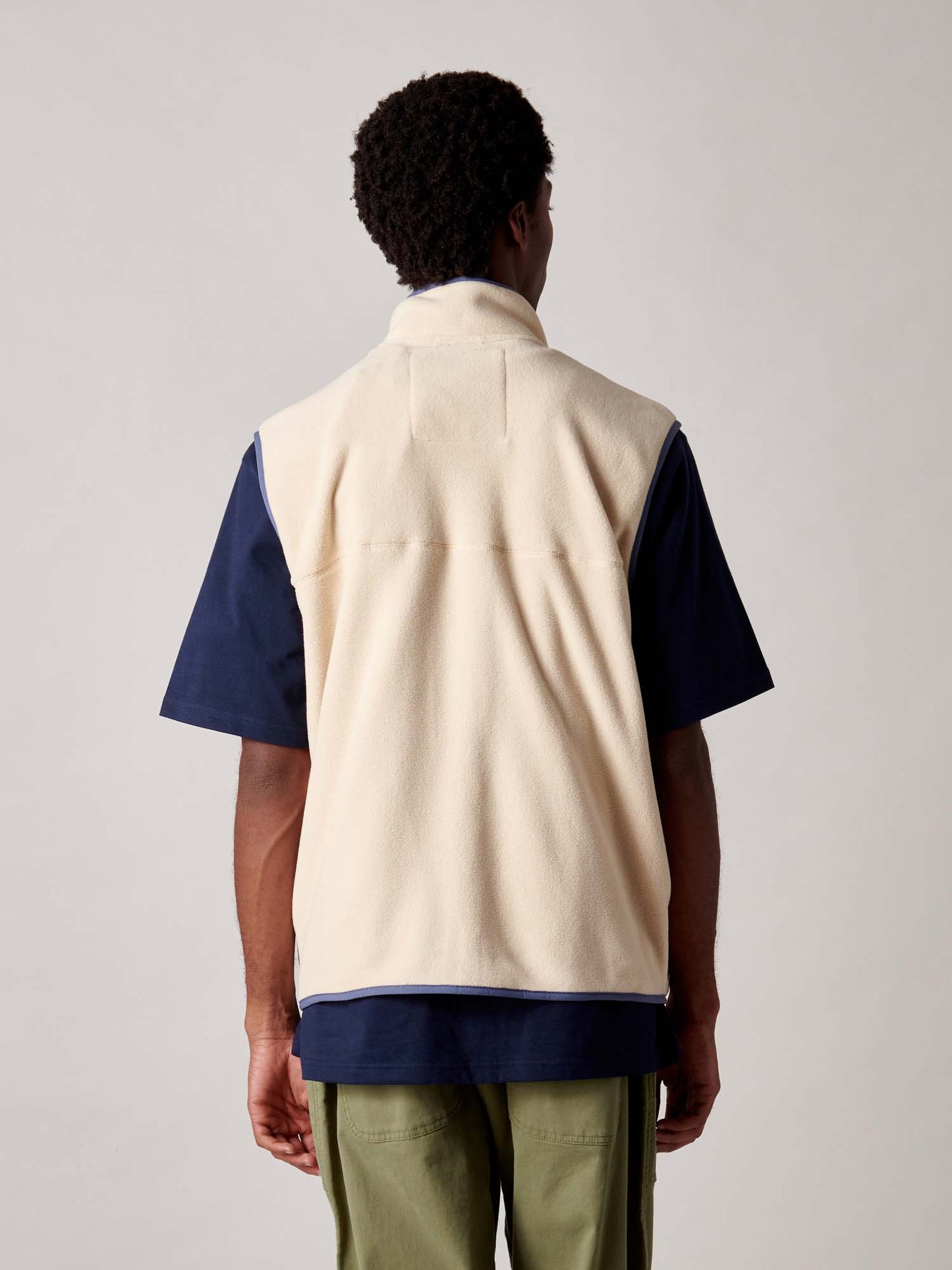 Graylock Fleece Vest in Brown Rice