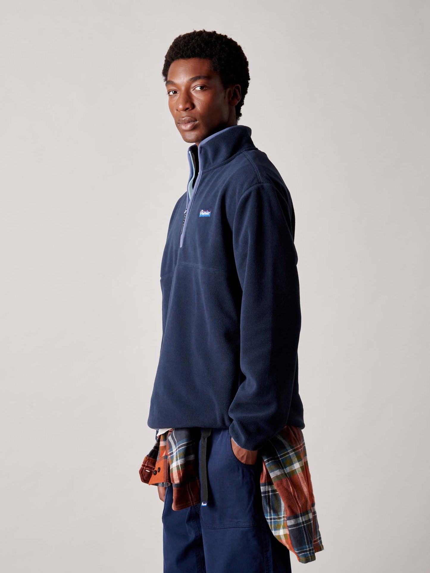 Graylock Fleece ¼ Zip in Navy Blue