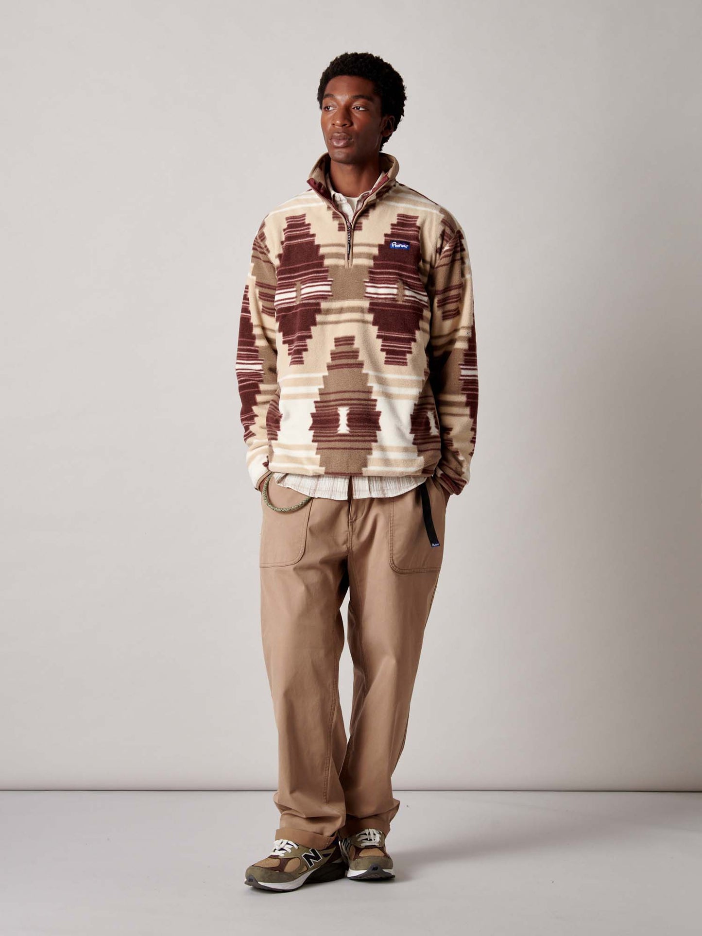 Forefounders Graylock Fleece ¼ Zip in Lead Gray
