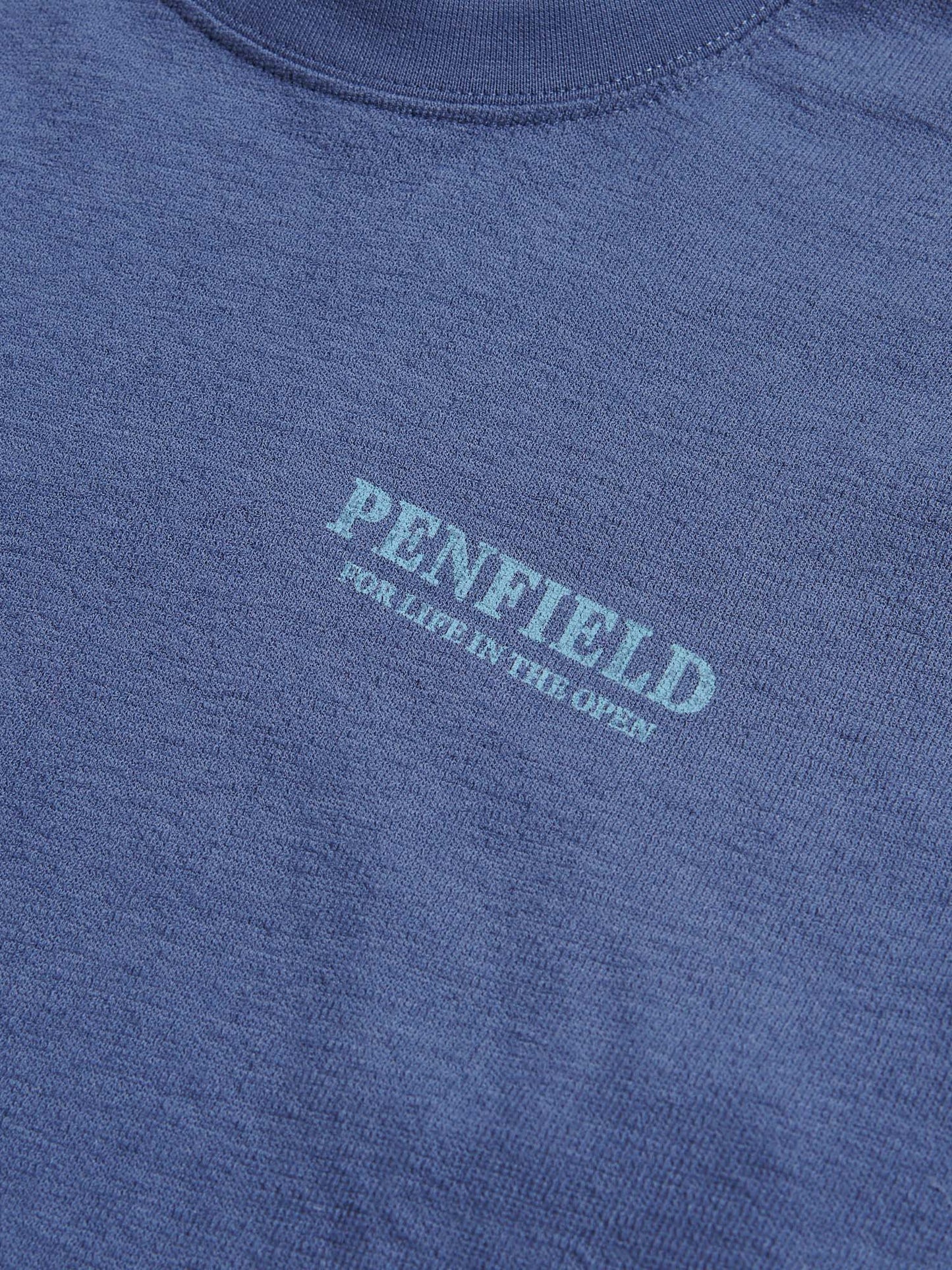 Winter Mountain Long Sleeve T-Shirt in Blue Indigo