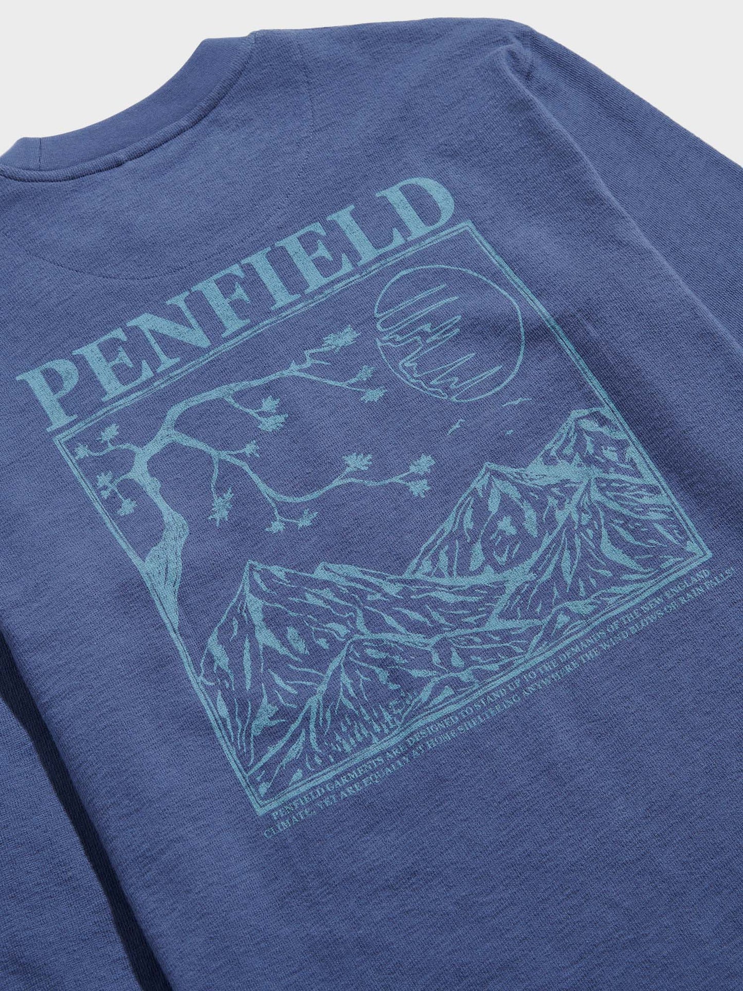 Winter Mountain Long Sleeve T-Shirt in Blue Indigo