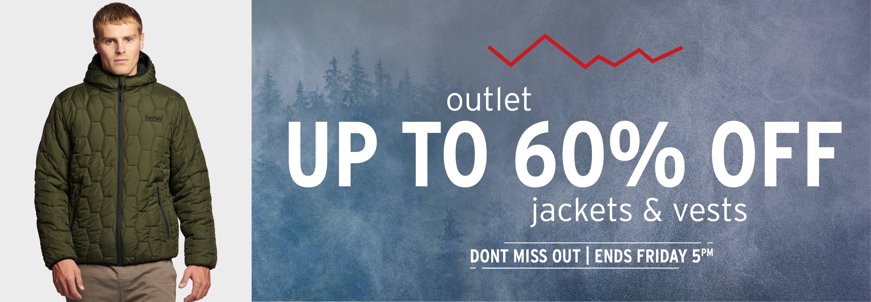 Outlet Up to 60% Off Jackets & Vests | Ends This Friday @5pm